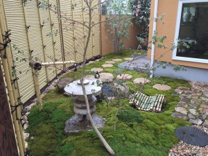 高崎市で苔庭の張り直しをしました